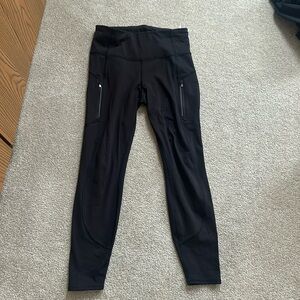 Small Black Athleta Ranier Lined Warm Leggings